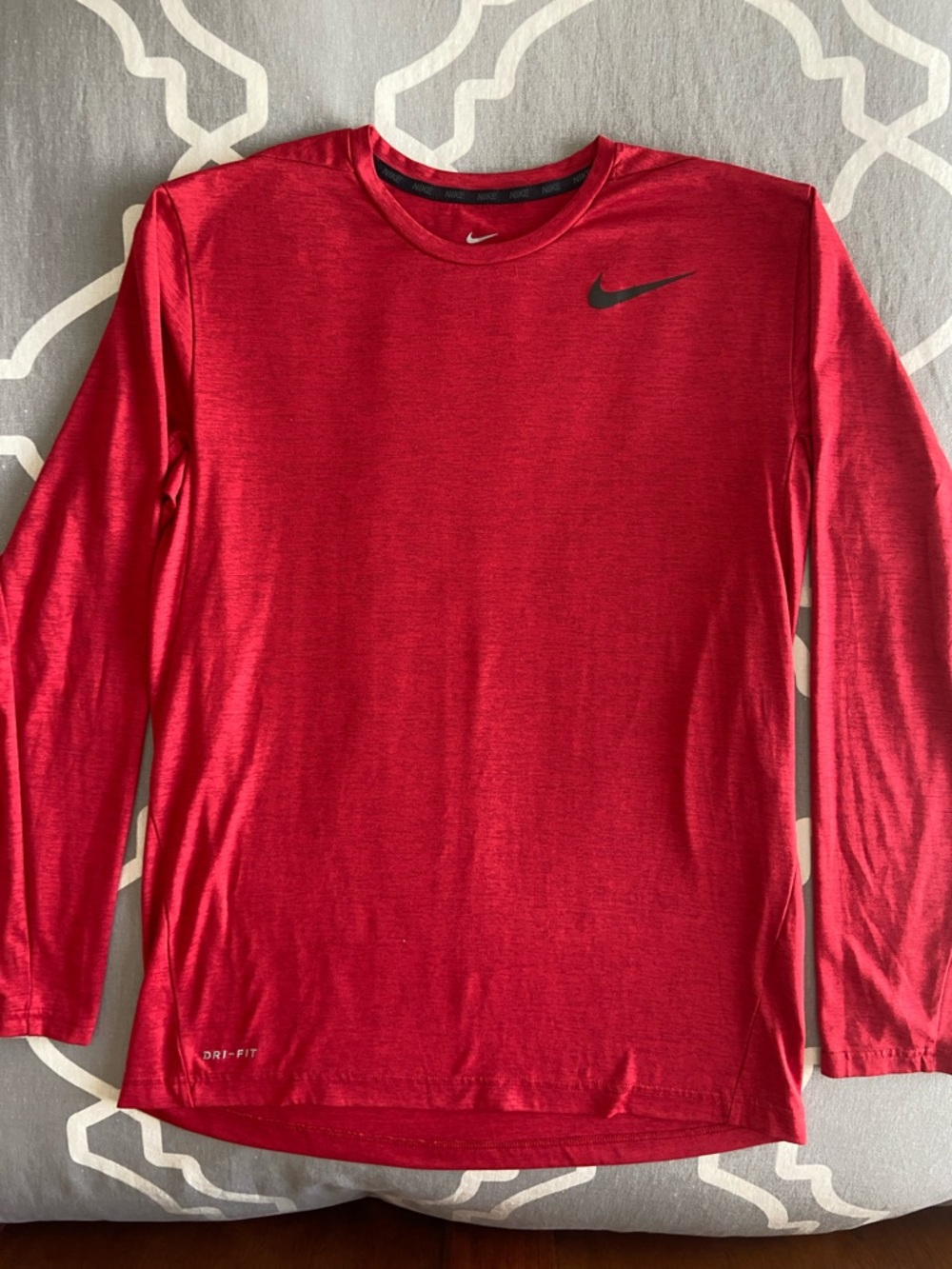 Nike Red Long Sleeve Dri-FIT Performance Tee